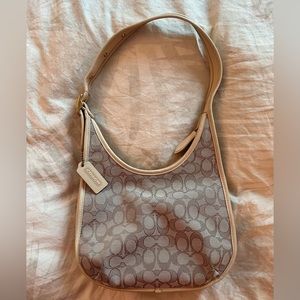 Coach Small Over the Shoulder Purse Cream